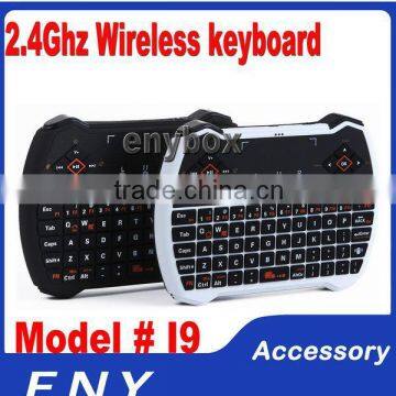 2016 Hot 2.4g wireless control Touchpad QWERTY I9 mini keyboard