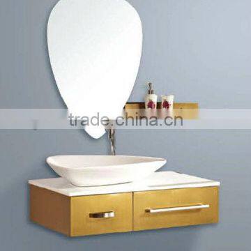 hotel golden stainless steel waterproof bathroom furniture W8030