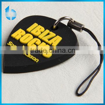 Durable fashion promotional custom brand logo soft pvc pendant key,soft rubber silicone key holder