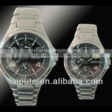 2013 hot sale new round csae pair watch ,alloy couple watches