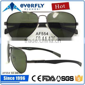 Classic pilot Sunglasses Fashion Carbon temple brand Sunglasses revo polarized lens Custom sunglasses AF5554