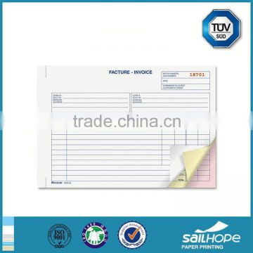 Customized newest duplicate and triplicate invoice book