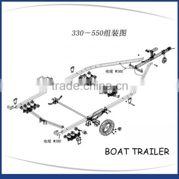 Gather Excellent Material Alibaba Suppliers Low Price Boat Transport Trailer