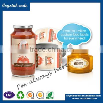 Biodegradable food product sticker labels self adhesive sticker