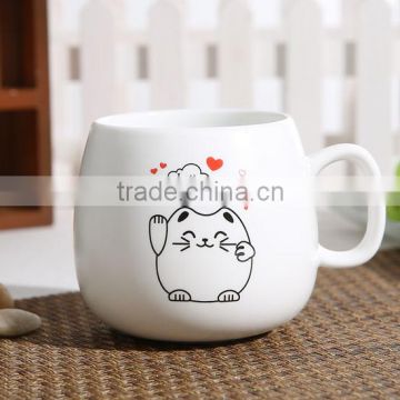 320ml Love cat white coffee mugs