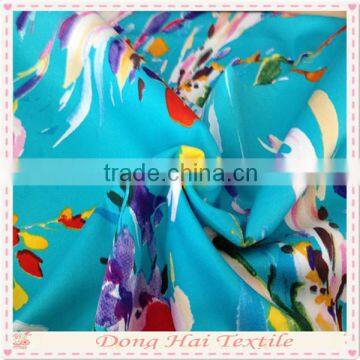 For women stain span cotton spandex fabric printed