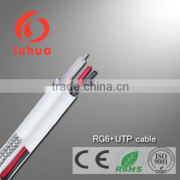 coaxial cable RG6 + UTP cable( CATV CCTV MATV multimedia Ethernet satellite system) with CE RoHS approved