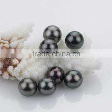 10.5-11mm AA natural real peacock green tahitian loose pearl