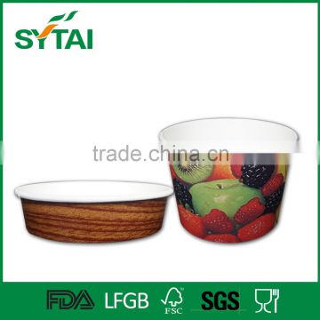 20oz wholesale disposable pe coated large paper container bowl for food grade with lids