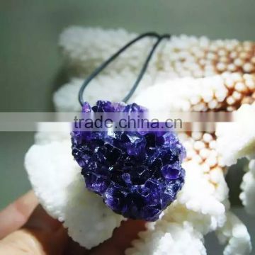 Wholesale nature mysterious amethyst cluster pandent