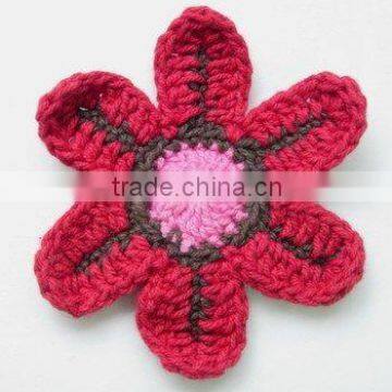 Pink thread Crochet flower