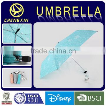 Top quality flat shape custom folding umbrella