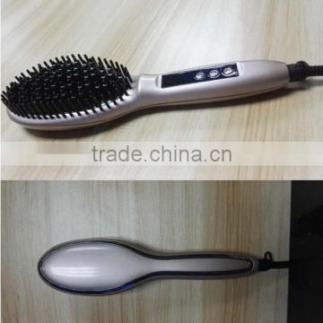 Steam negative ion magic fabric hair comb with Automatic Styling Spray LCD