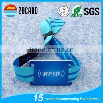 one time use festival rfid woven wristbands