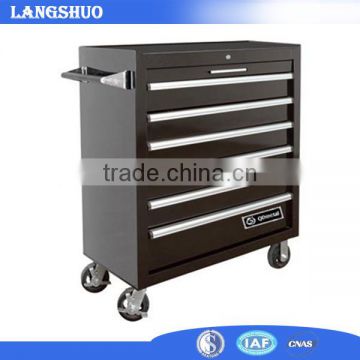 Black tool trolley Professional mobile drawer tool Cabinet with wheel