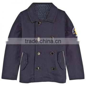 Navy Colour Boys Double Breasted Jacket