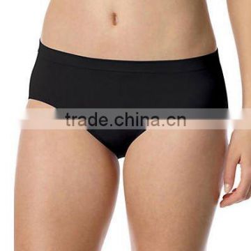 black polyester seamless lady underwear bikini brief