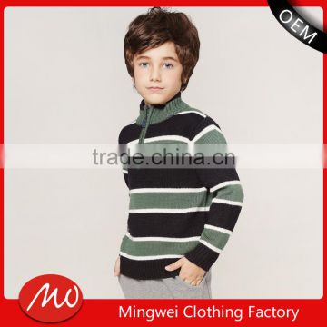 long sleeve 1/4 zip soft textile hand knit peruvian woolen new design baby boy sweater