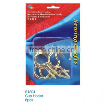 D&D Customized Metal Golden Cup Hooks In Durable Case (51204)