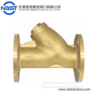 PN20 2Inch Low Pressure Bronze Flange Cast Iron Y Type Strainer Filter