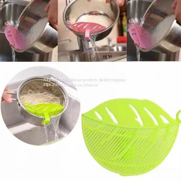 1Pc Leaf Shaped Rice Wash Gadget Noodles Spaghetti Beans Colanders Kitchen Fruit & Vegetable Cleaning Tool