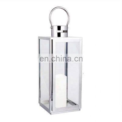 Wedding Decorative Lantern Candle Holder Metal Stainless Steel Candle Lantern