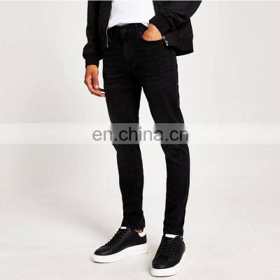 New arrival high quality fashion black ripped damaged skinny men jeans