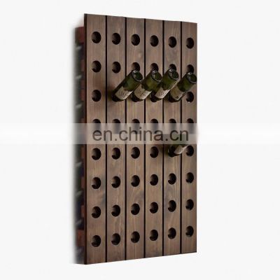 Wine rack Wooden Over the wall hanging shelf with holes