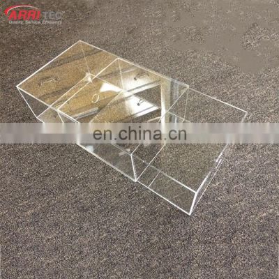 plastic transparent shoe holder storage clear acrylic slide shoes box