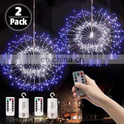 150 LED firework lights DIY led lights for Christmas indoor outdoor decoration battery operated hanging starburst light