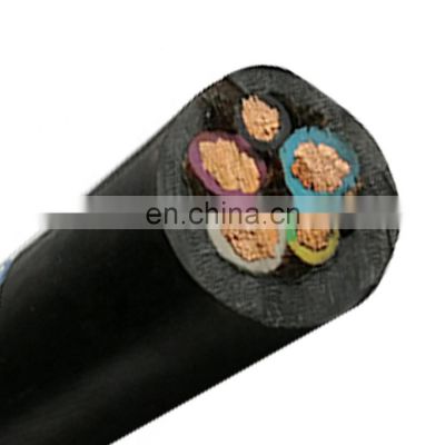 3x1.0mm2 3g4 3g6 rubber insulated flexible 3pnct-h 600v high tension black  round rubber cable