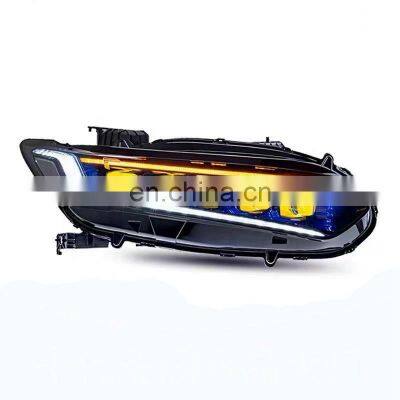 Hot sale upgrade to matrix full led headlamp headlight with a touch of blue for Honda Accord head lamp head light 2018-2019