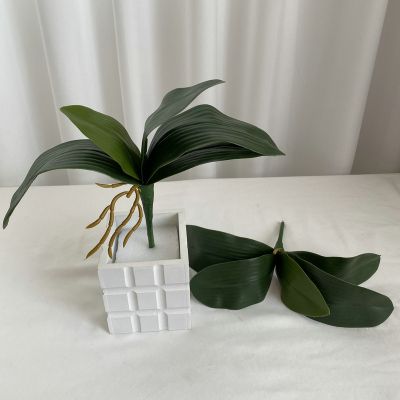 artificial phalaenopsis potted leaves