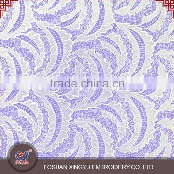 High quality custom beautiful new lace designs soft smooth satin chemical lace fabric for garment