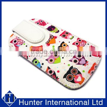 Printed Pouch Leather Case For Samsung Galaxy note3