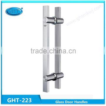 New design GHT-223 Square Pipe Shape Stainless Steel glass Door Handel