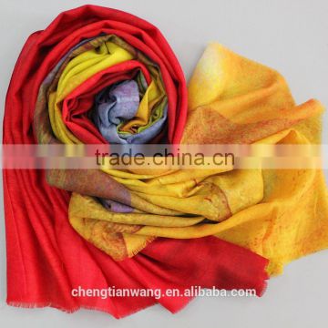 100% pure wool scarf/ shawls from china