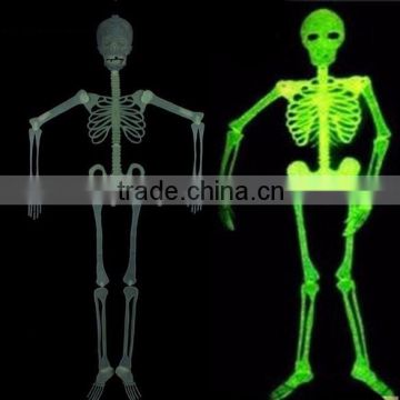 Glow in dark plastic Halloween decorative skeleton