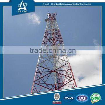 15m silver pole type GSM Mobile antenna tower