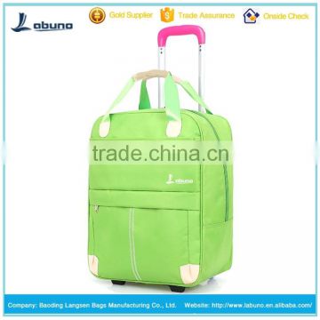 Polyester vantage luggage pink and green travel bags sky travel luggage bag