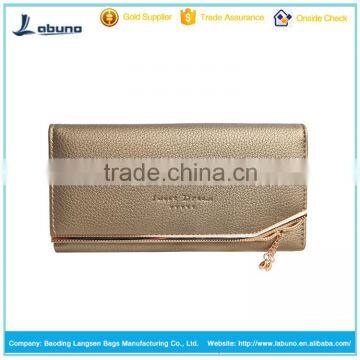 wholesale promotion snap closure long women wallet leather