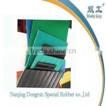 Striped rubber sheet