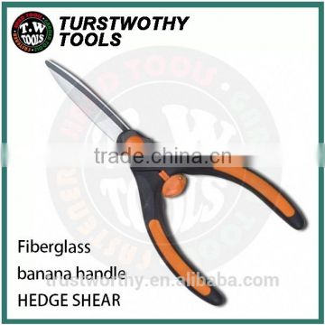 Fiberglass banana type handle with smart lock S50C blade garden Small Hedge Shear
