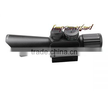 Funpowrland Compact M7 4X30 rifle scope red green Mil-Dot Reticle with side attached red laser sight/Tactical Optics Scopes