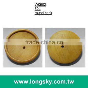 (#W0902) 1.5" 60L large size common design natural wood button