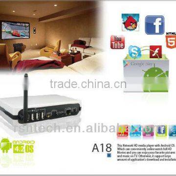 Android 4.2 Allwinner A20 Android media box HD smart tv box XBMC&Miracast&DLAN&Hotspot