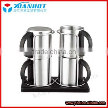 220mlx4 High quality second cup coffee mugs with stainless steel stents