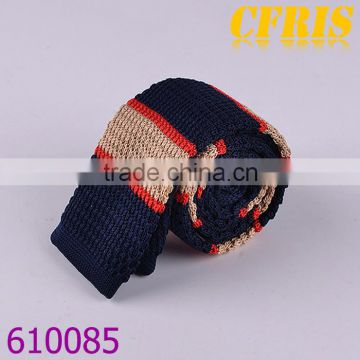 Cotton Knitted Tie,Fashion Striped Cotton Knitted Necktie