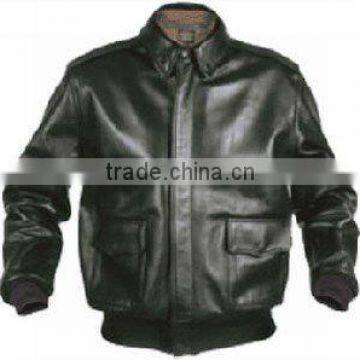 DL-1655 2012 Hotselling black leather fashion jacket