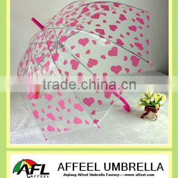 23"x8k high quality clear pvc umbrella